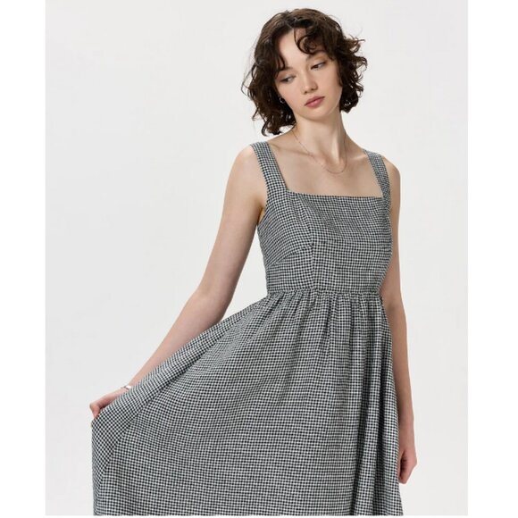 Quince 100% European Linen Fit & Flare Midi Dress - Picture 2 of 14